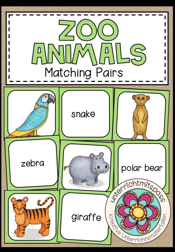 ZOO ANIMALS – Matching Pairs