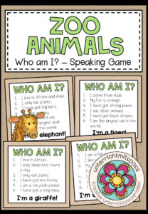 ZOO ANIMALS – Who am I? – Game