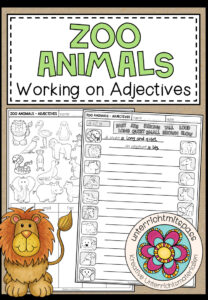 ZOO ANIMALS – Working on Adjectives