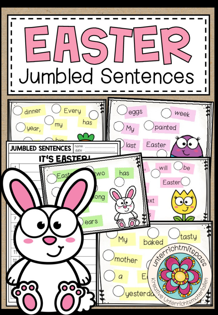 EASTER – Jumbled Sentences (Task Cards / Aufgabenkarten)