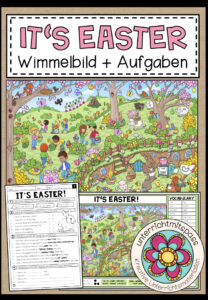 IT’S EASTER! – Wimmelbild + Aufgaben (Englisch 3.-5. Schulstufe)