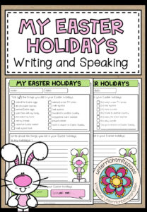 My Easter Holidays – Speaking/Writing (2-fach differenziertes Worksheet)