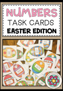 Numbers Task Cards (Easter Edition) Egg Hunt
