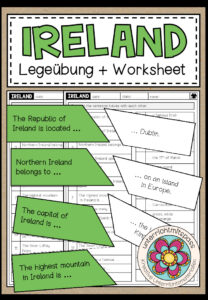 IRELAND –  Legeübung + Worksheet (Sentence Halves)