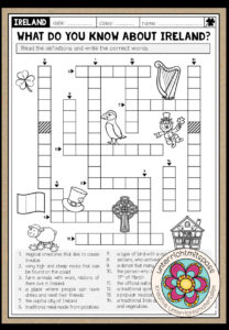 IRELAND – Crossword (Worksheet)