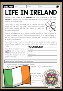 Life in Ireland – Reading Comprehension