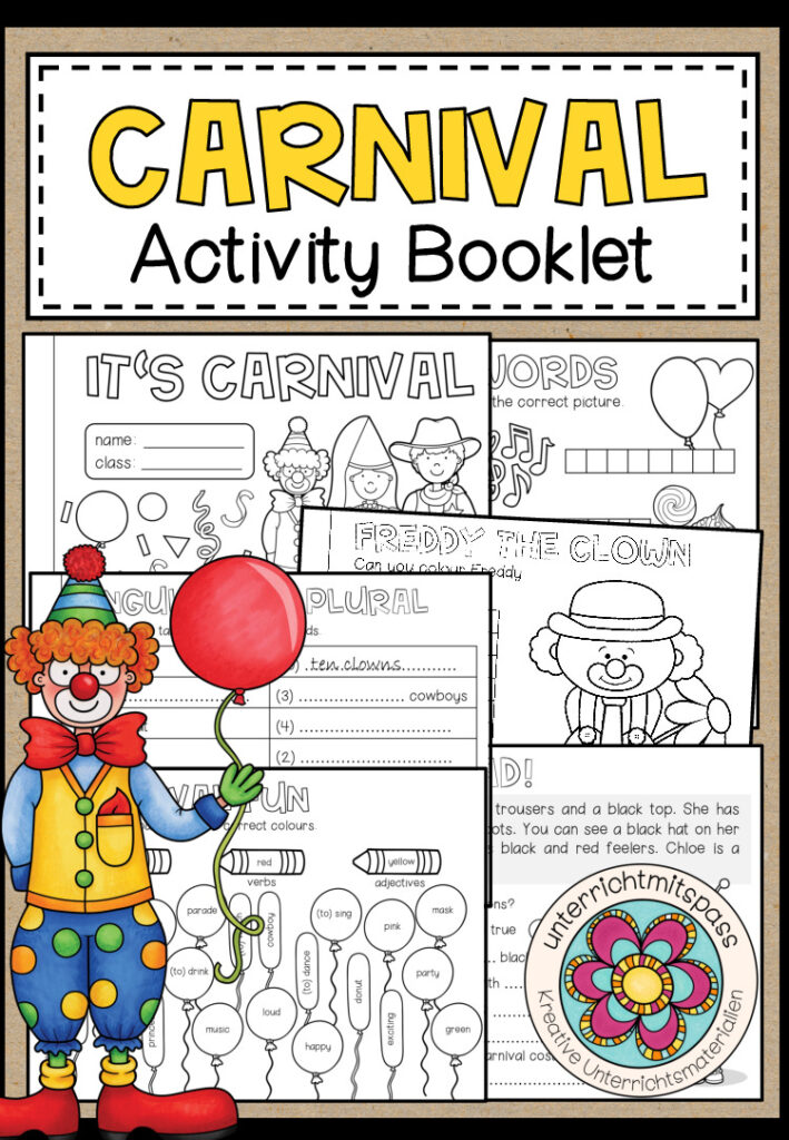 CARNIVAL – Activity Booklet (Karneval/Fasching in Englisch) 3.-5. Schulstufe