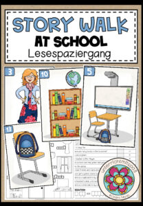 At school – STORY WALK (Lesespaziergang) 5-fach differenziert