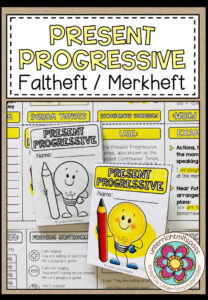 PRESENT PROGRESSIVE – Faltheft (Merkheft)