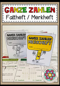 GANZE ZAHLEN – Faltheft (Merkheft)