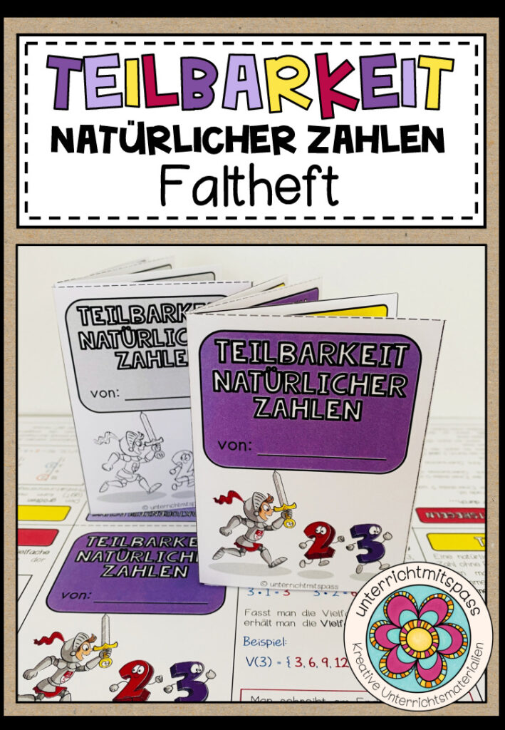 TEILBARKEIT NATÜRLICHER ZAHLEN – Faltheft (Merkheft)