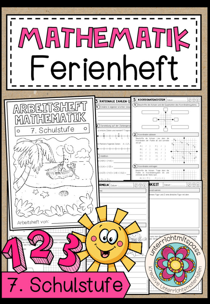 MATHEMATIK – FERIENHEFT / WIEDERHOLUNGSHEFT – 7. Schulstufe (Lösungen inkludiert)