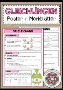 GLEICHUNGEN – Poster + Merkblatt