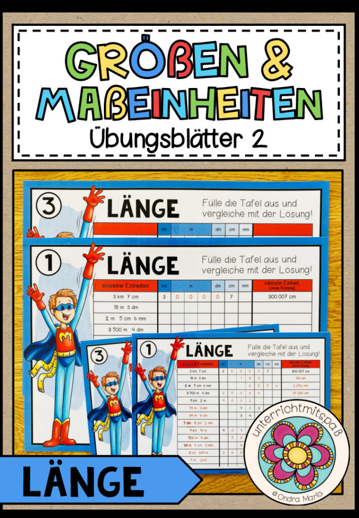 GRÖßEN UND MAßEINHEITEN – Länge (Übungsblätter 2)