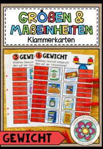 GRÖßEN UND MAßEINHEITEN – Gewicht (Klammerkarten)