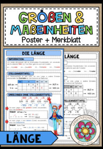 GRÖßEN UND MAßEINHEITEN – Länge (Poster + Merkblatt)