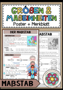 GRÖßEN UND MAßEINHEITEN – Maßstab (Poster + Merkblatt)