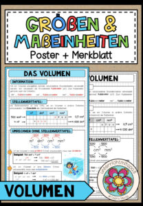 GRÖßEN UND MAßEINHEITEN – Volumen (Poster + Merkblatt)