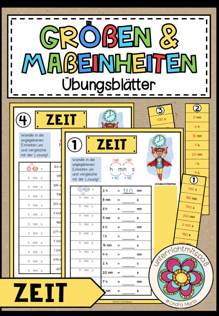 GRÖßEN UND MAßEINHEITEN – Zeit (Übungsblätter)