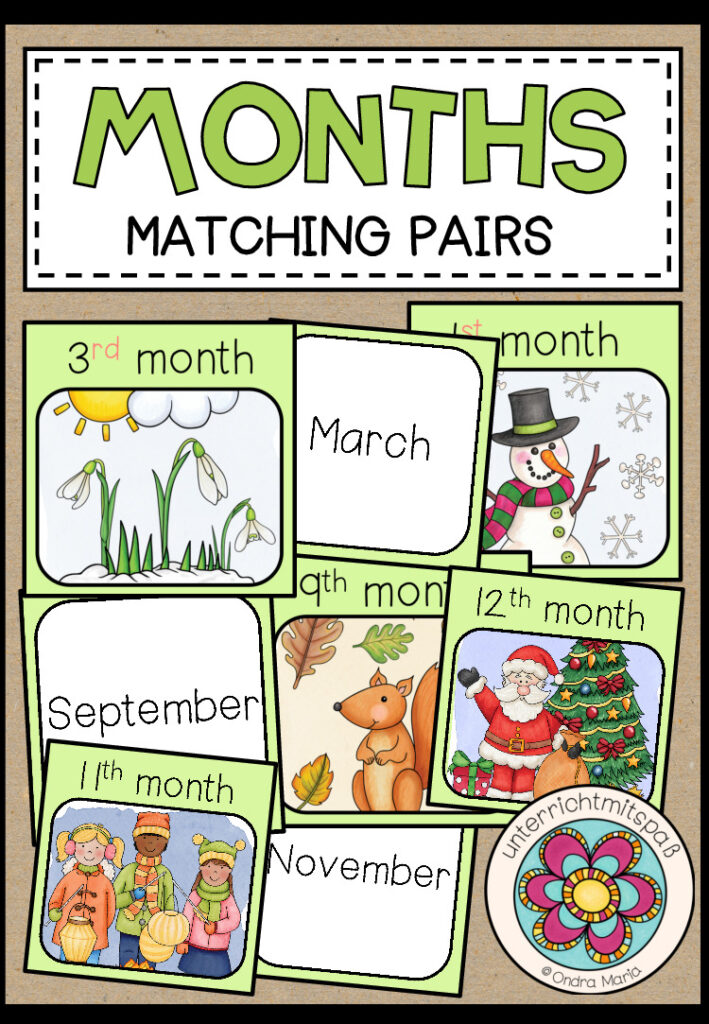 MONTHS – MATCHING PAIRS