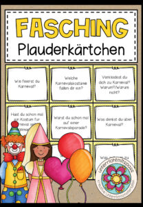KARNEVAL / FASCHING – Plauderkärtchen