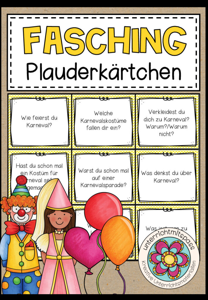 KARNEVAL / FASCHING – Plauderkärtchen