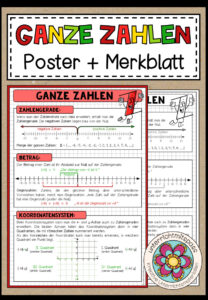 GANZE ZAHLEN – Poster + Merkblatt