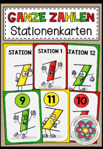 GANZE ZAHLEN – Stationenkarten
