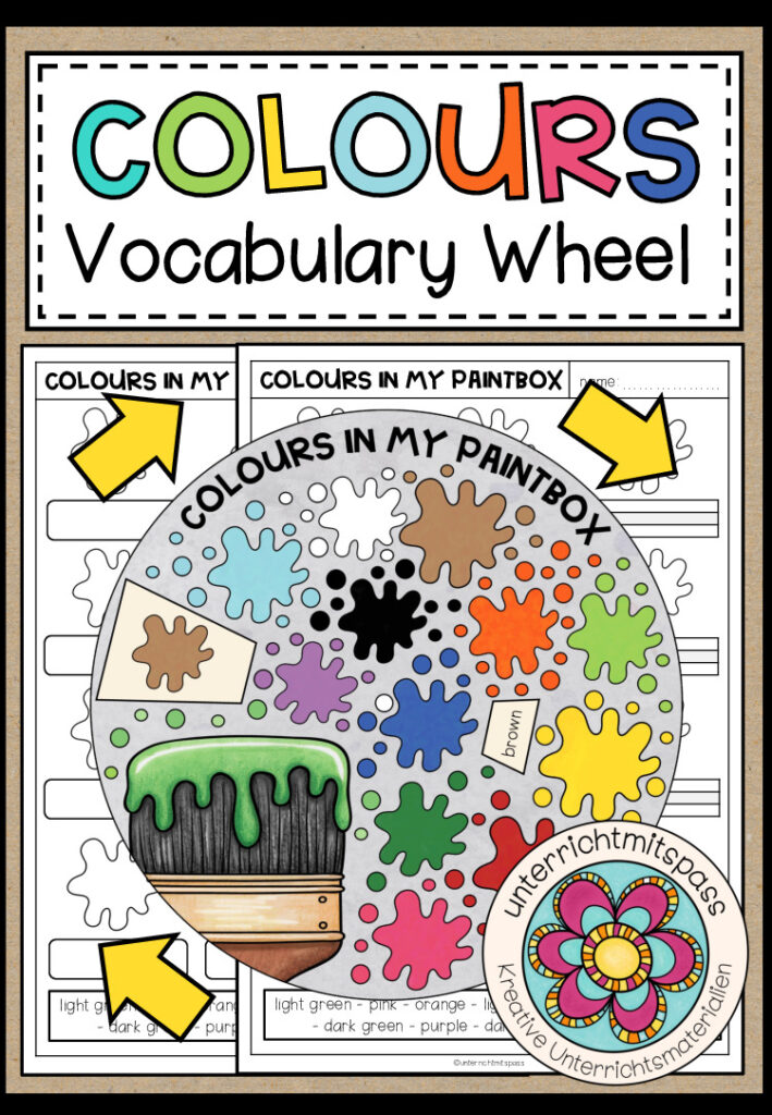 COLOURS – Vocabulary Wheel