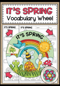 IT’S SPRING – Vocabulary Wheel