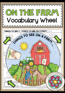 ON THE FARM – Vocabulary Wheel