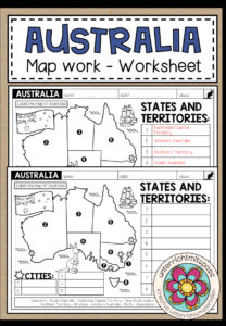 AUSTRALIA – Map Work (Worksheet)