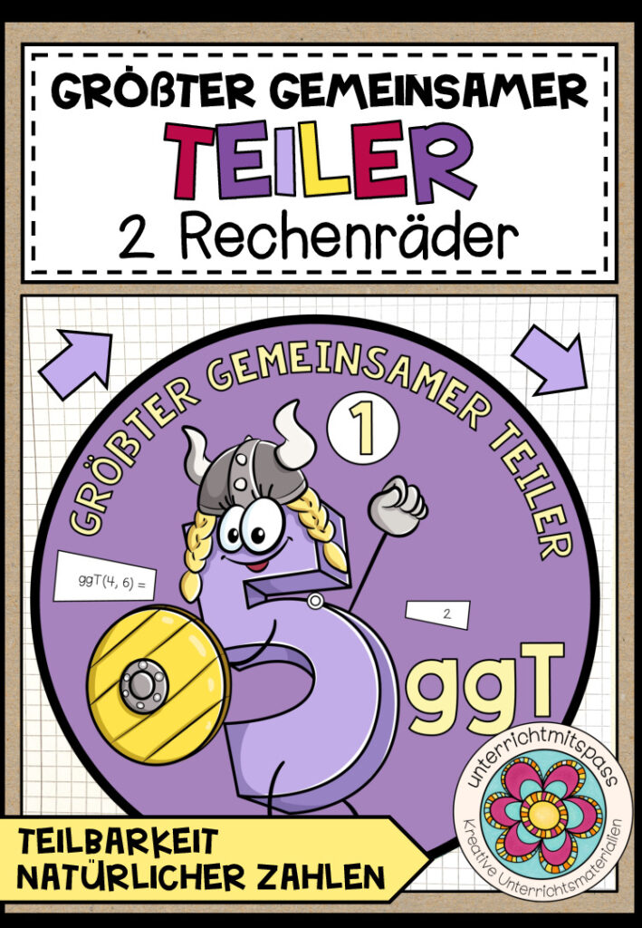 ggT (größter gemeinsamer Teiler) – 2 Rechenräder