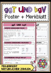 ggT UND kgV – Poster + Merkblatt
