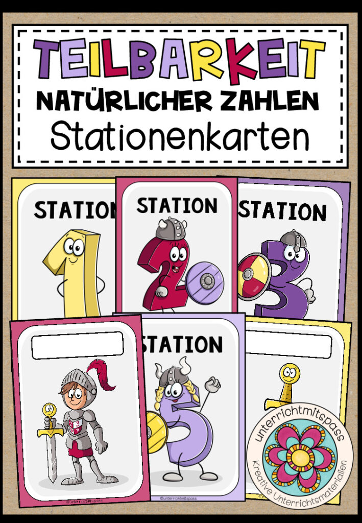 TEILBARKEIT NATÜRLICHER ZAHLEN – Stationenkarten