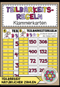TEILBARKEITSREGELN – 3 Klammerkarten