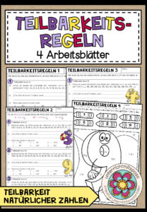 TEILBARKEITSREGELN – 4 Arbeitsblätter
