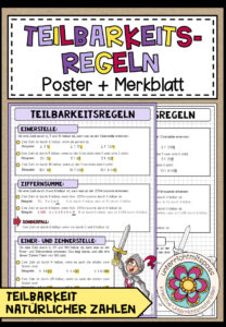 TEILBARKEITSREGELN – Poster + Merkblatt