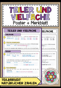 TEILER UND VIELFACHE – Poster + Merkblatt