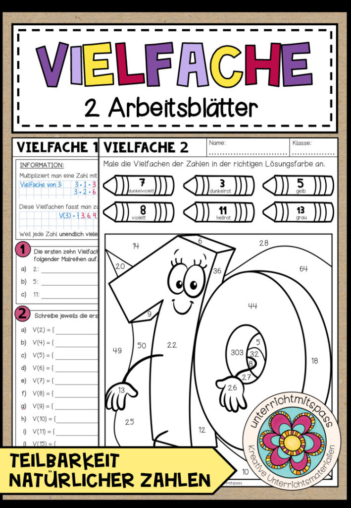 VIELFACHE – 2 Arbeitsblätter