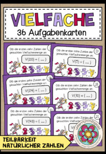 VIELFACHE – 36 Aufgabenkarten