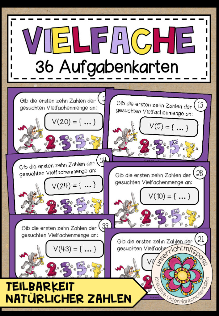 VIELFACHE – 36 Aufgabenkarten