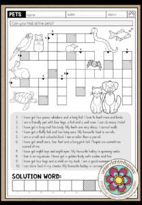 PETS – Who am I? (Worksheet)