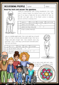 DESCRIBING PEOPLE – Reading Comprehension
