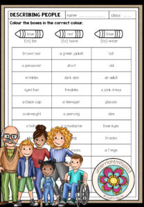 DESCRIBING PEOPLE – Worksheet 2 (Vocabulary)