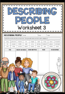 DESCRIBING PEOPLE – Worksheet 3 (Vocabulary)