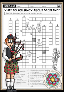 SCOTLAND – Crossword (Worksheet)