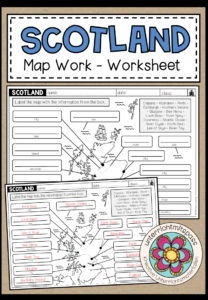SCOTLAND – Map Work (Worksheet)