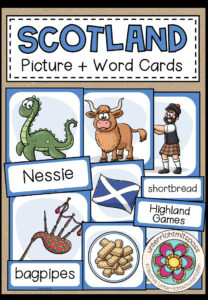 SCOTLAND – Picture + Word Cards
