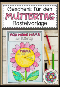 Geschenk für den Muttertag – Bastelvorlage